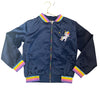 Lola & The Boys Navy Unicorn Applique Flight Jacket - Size 10