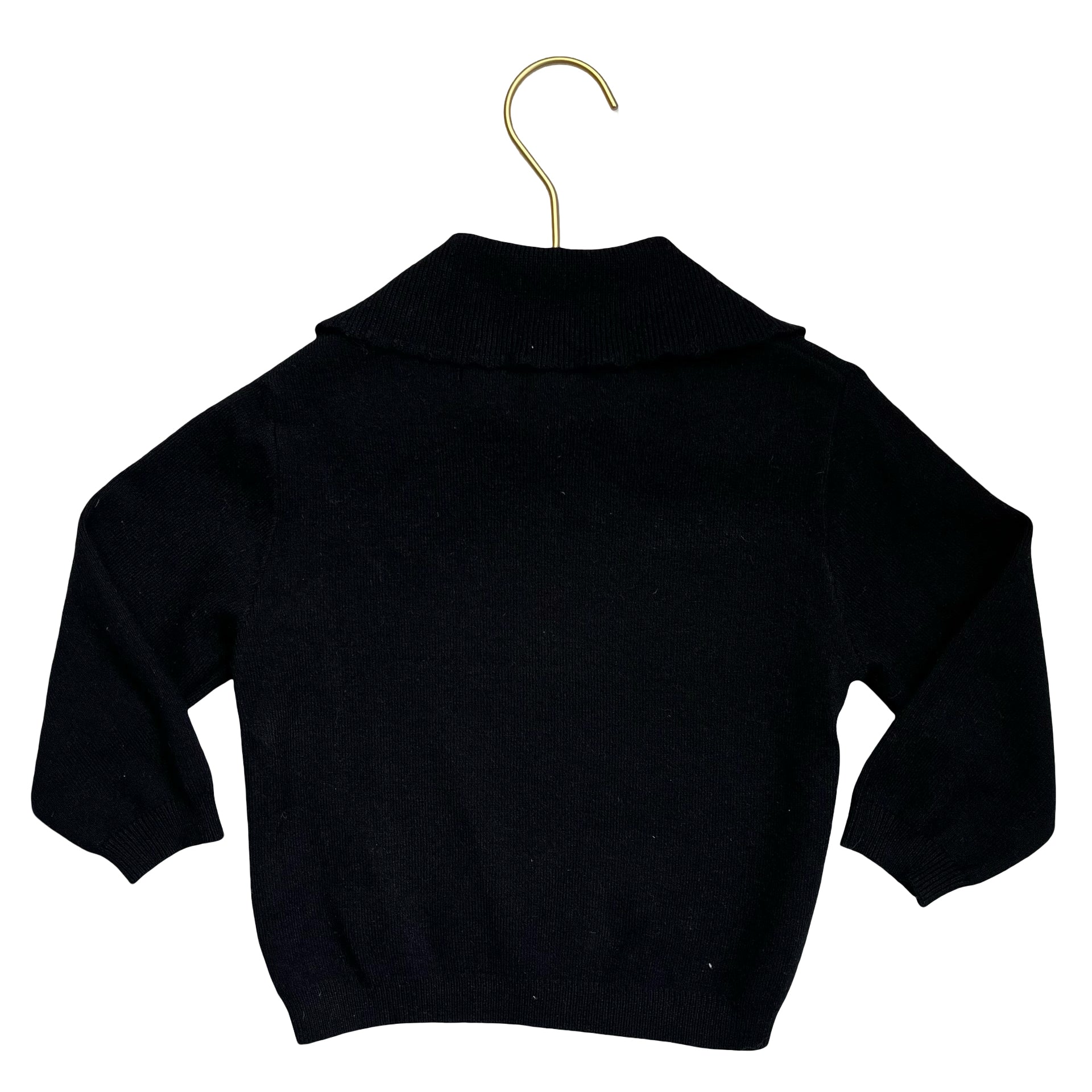 Zara Black Bow Collar Sweater - Size 3