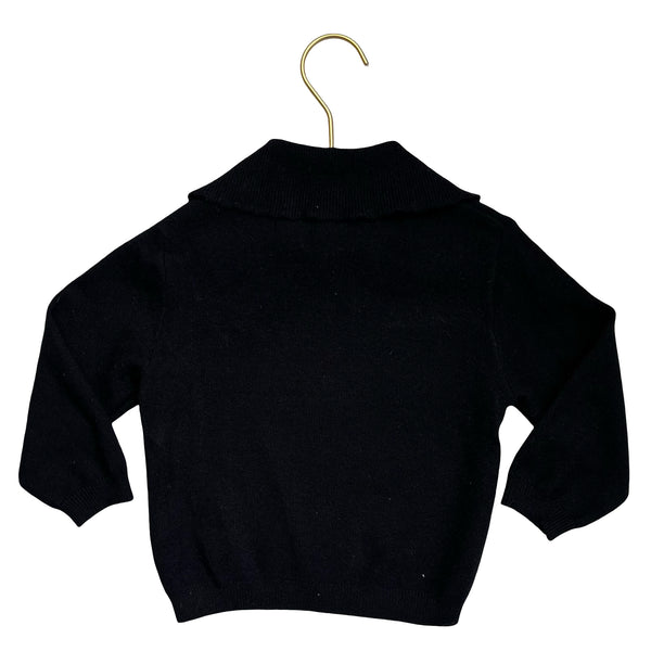 Zara Black Bow Collar Sweater - Size 3