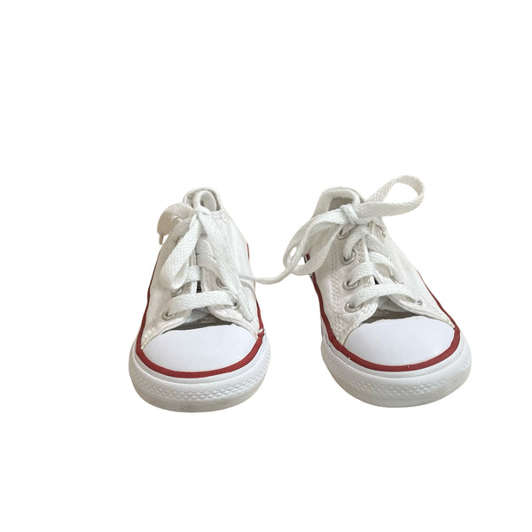 Converse All-Star White Canvas Sneakers - Size 6