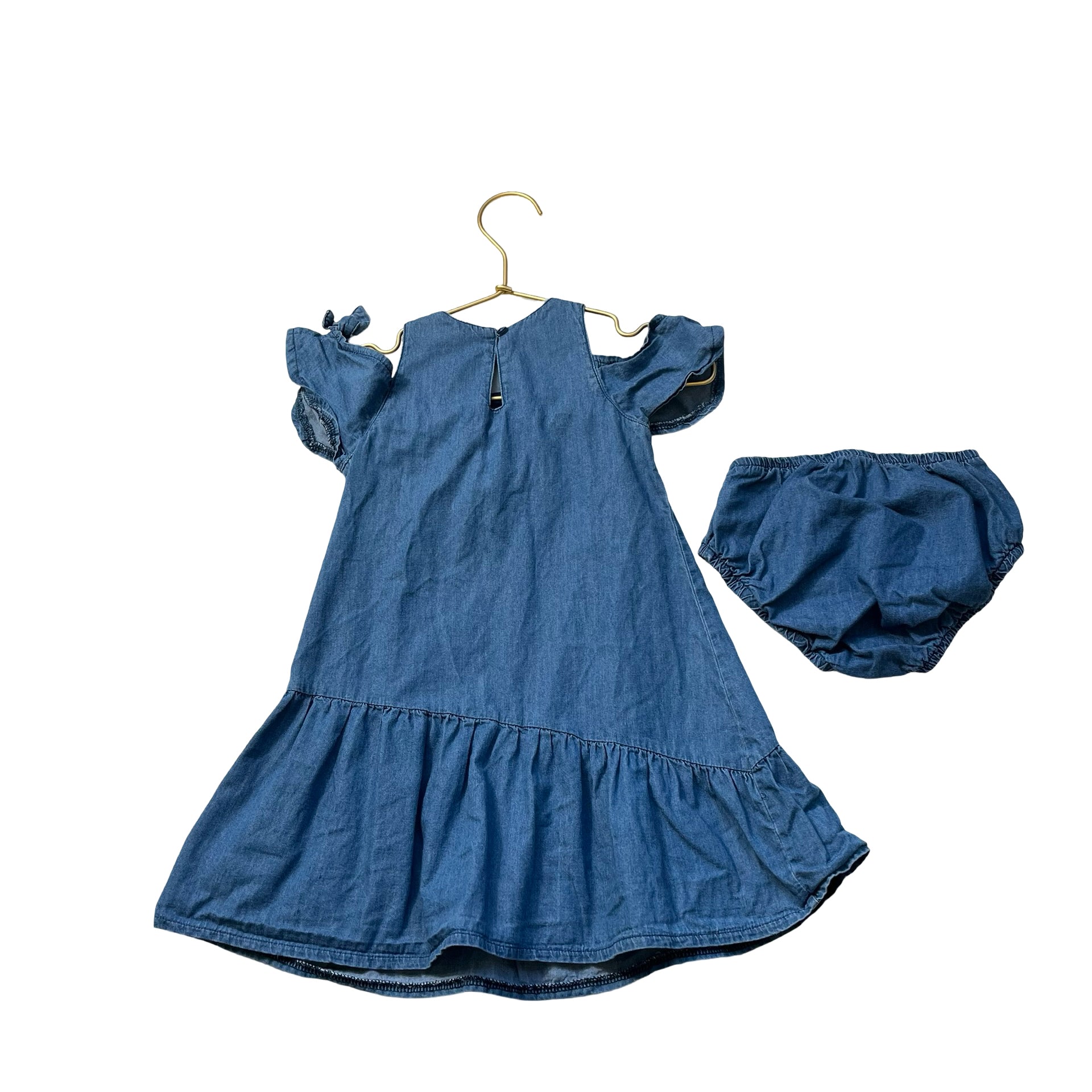 ag Denim Cold - Shoulder Dress & Bloomers - Size 18 Mo - Bounce Mkt