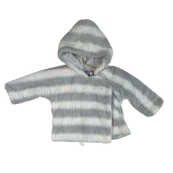 American Widgeon Gray & White Faux Fur Hooded Jacket - Size 9 Mo - Bounce Mkt