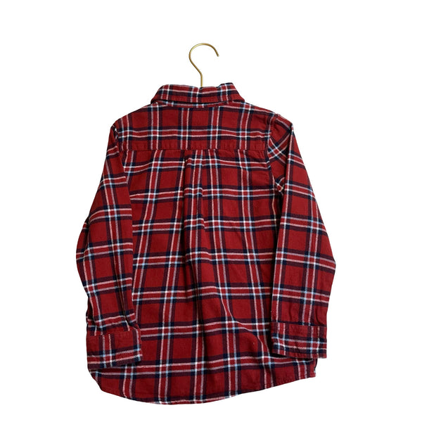 Andy & Evan Red, Navy, White Plaid Flannel - Size 6 - Bounce Mkt
