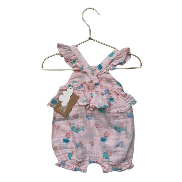 Angel Dear Pink Whale Print Romper with Tags - Size 3-6 Mo - Bounce Mkt