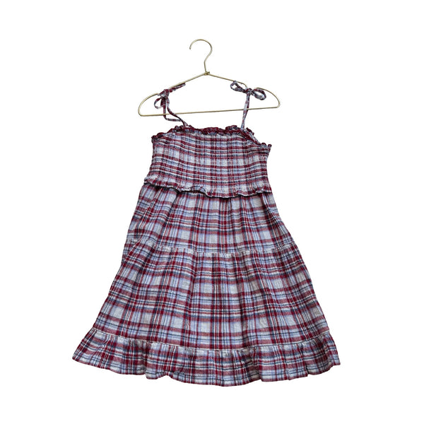 April Cornell White, Red, Blue, Plaid Dress - Size 3 - 4 - Bounce Mkt