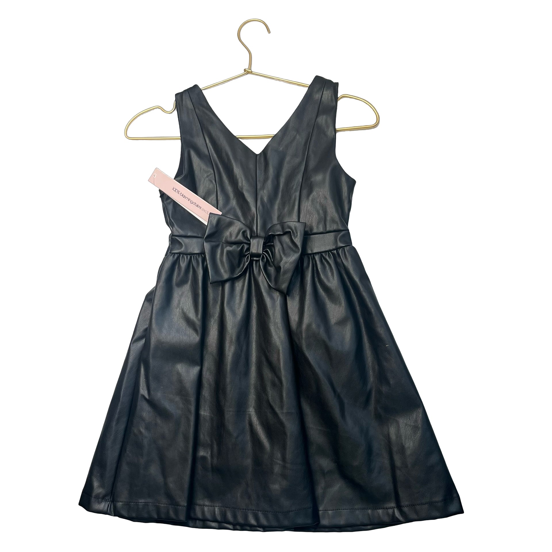 Aqua Black Faux Leather Dress with Tags - Size S 7 - 8 - Bounce Mkt