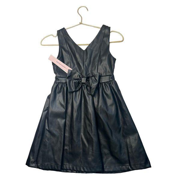 Aqua Black Faux Leather Dress with Tags - Size S 7 - 8 - Bounce Mkt