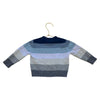 Archer's Bow Blue & Gray Stripe Cashmere Sweater - Size 6 - 9 Months - Bounce Mkt