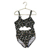 Art Class Black Daisy Print Swim Suit - Size M 8 - Bounce Mkt