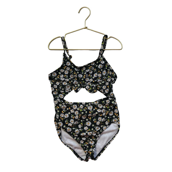 Art Class Black Daisy Print Swim Suit - Size M 8 - Bounce Mkt