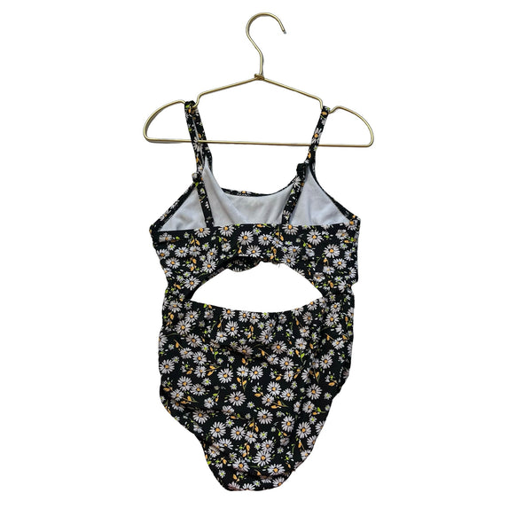 Art Class Black Daisy Print Swim Suit - Size M 8 - Bounce Mkt