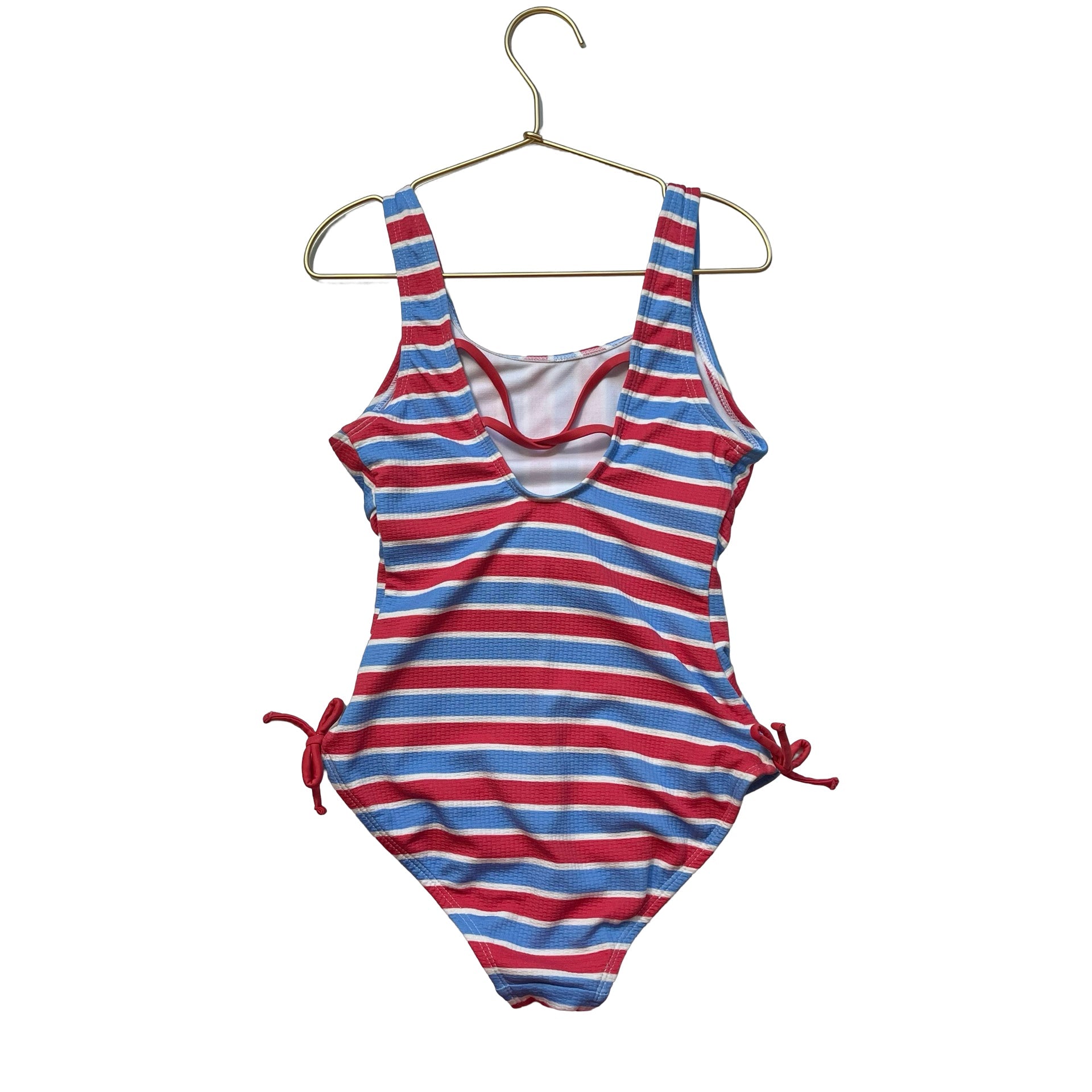 Art Class Blue, White, Red Striped Swim Suit - Size M 7 - 8 - Bounce Mkt