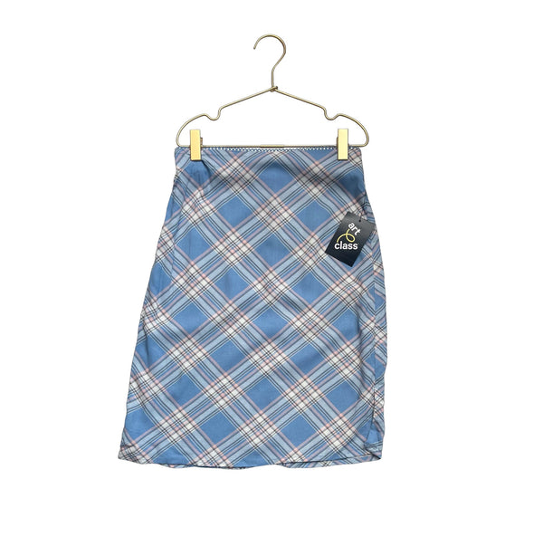 Art Class Light Blue, Pink, Ivory Plaid Skirt with Tags - Size M 8 - Bounce Mkt