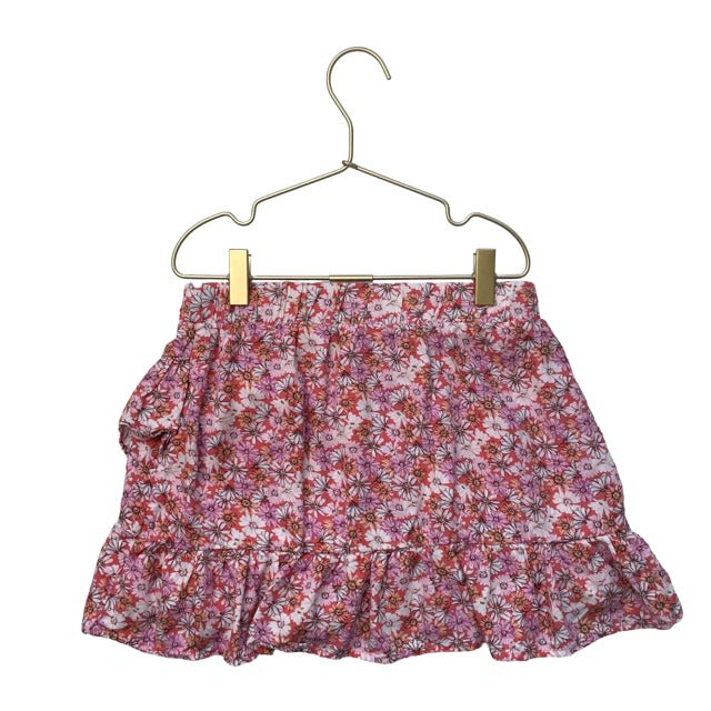 Art Class Peach Floral Ruffle Skirt - Size L 10 - 12 - Bounce Mkt