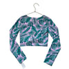 Art Class Pink & Green Tropical Leaf Rash Guard with Tags - Size L 10-12 - Bounce Mkt