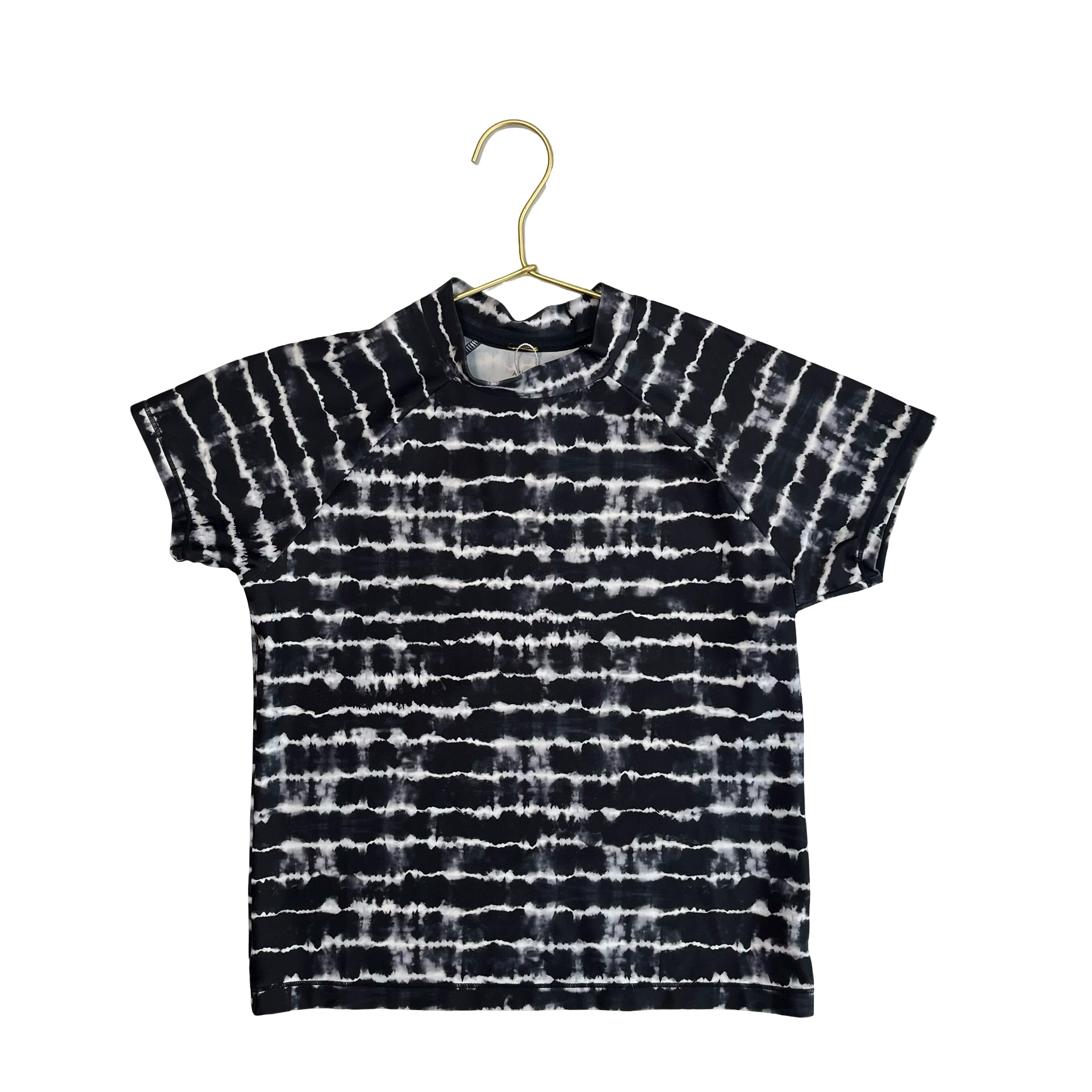 Athleta Girl Black & White Tie - Dye Rash Guard - Size L 12 - Bounce Mkt