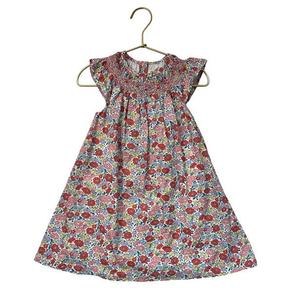 Baby Boden Smocked Floral Dress - Size 2-3Y