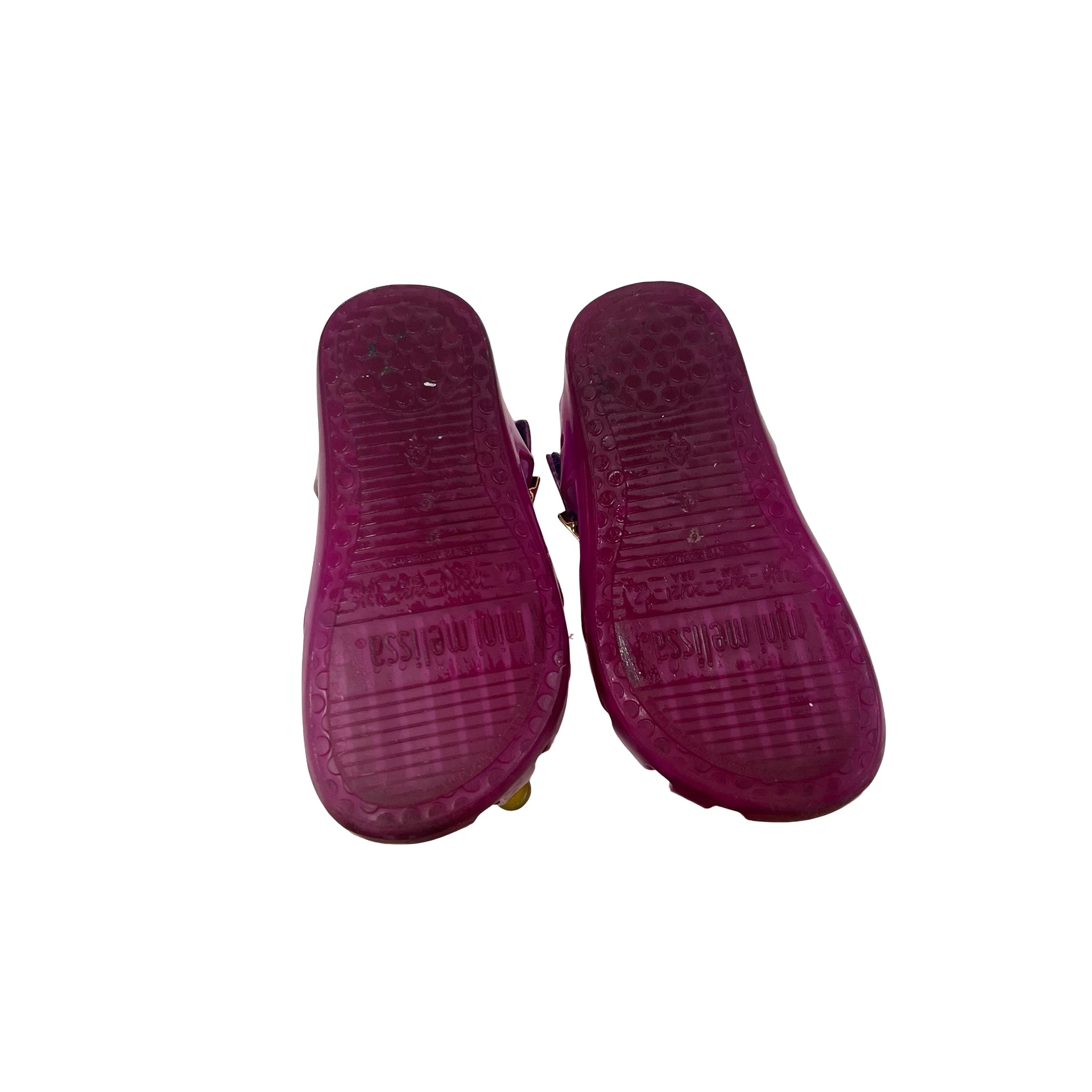 Mini Melissa Pink & Yellow Popsicle Jelly Sandals - Size 7