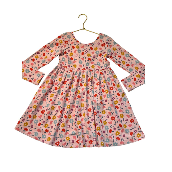 Hanna Andersson Peach Flower Print Dress - Size 5