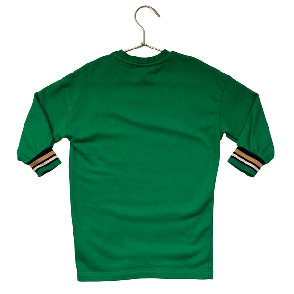 Catimini Green Graphic 'Create' Sweatshirt Dress - Size 3