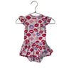 Posh Peanut Pink Lips Print Bodysuit Dress - Size 0-3 Mo