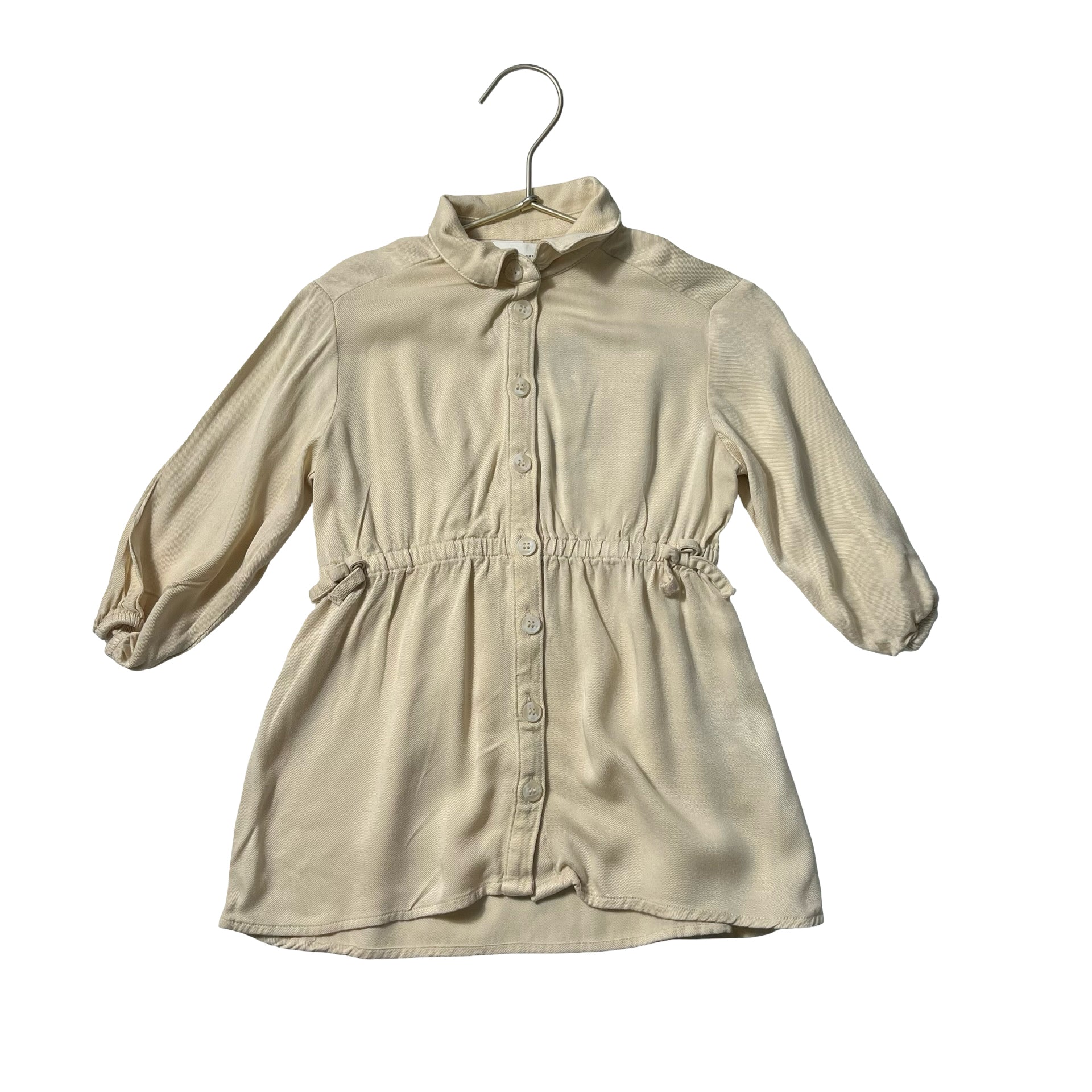 H&M Ivory Shirt Dress - Size 2T