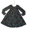Hanna Andersson Black Floral Dress - Size 6-7