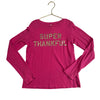 Crewcuts Pink & Gold 'Super Thankful' Shirt - Size L 10-11