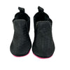 Freshly Picked Black & Neon Pink Leather Soft-Sole Booties - Size 3