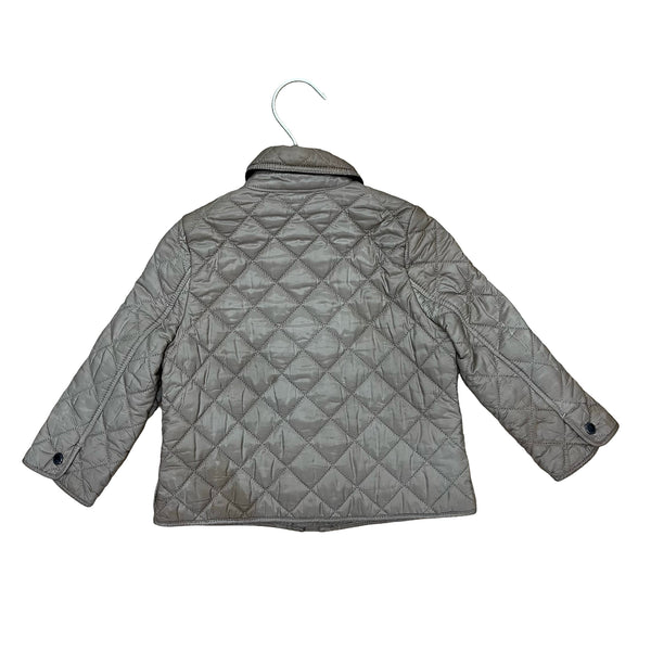 Burberry Khaki Diamond Quilted Jacket - Size 18 Months