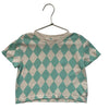 H&M Teal & Ivory Diamond Pattern - Size 5T-6