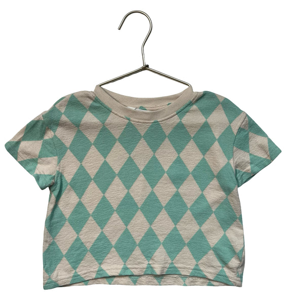 H&M Teal & Ivory Diamond Pattern - Size 5T-6