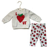 Stella McCartney Kids Ivory & Red Strawberry Print Sweatshirt & Leggings - 6 Mo