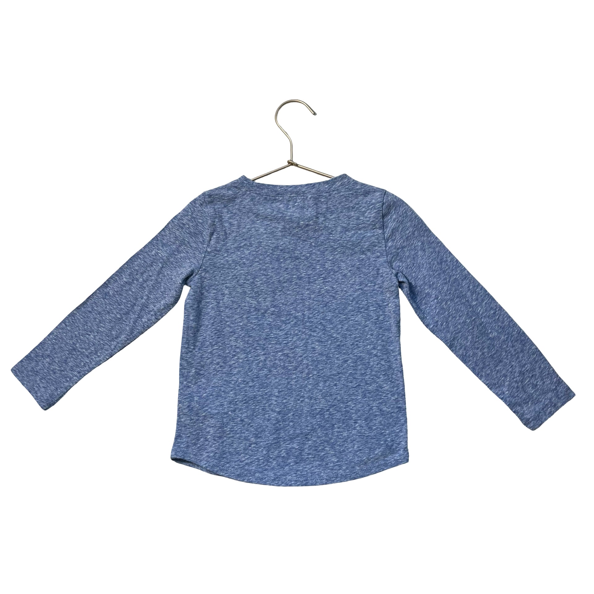 Crewcuts Heather Blue Heart Pocket Shirt - Size XXS 2-3