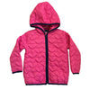 Andy & Evan Pink Star Quilted Hooded Lightweight Jacket - Size 4T
