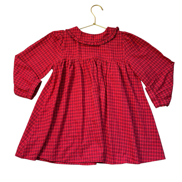 Emile et Ida Red Plaid Dress - Size 6A