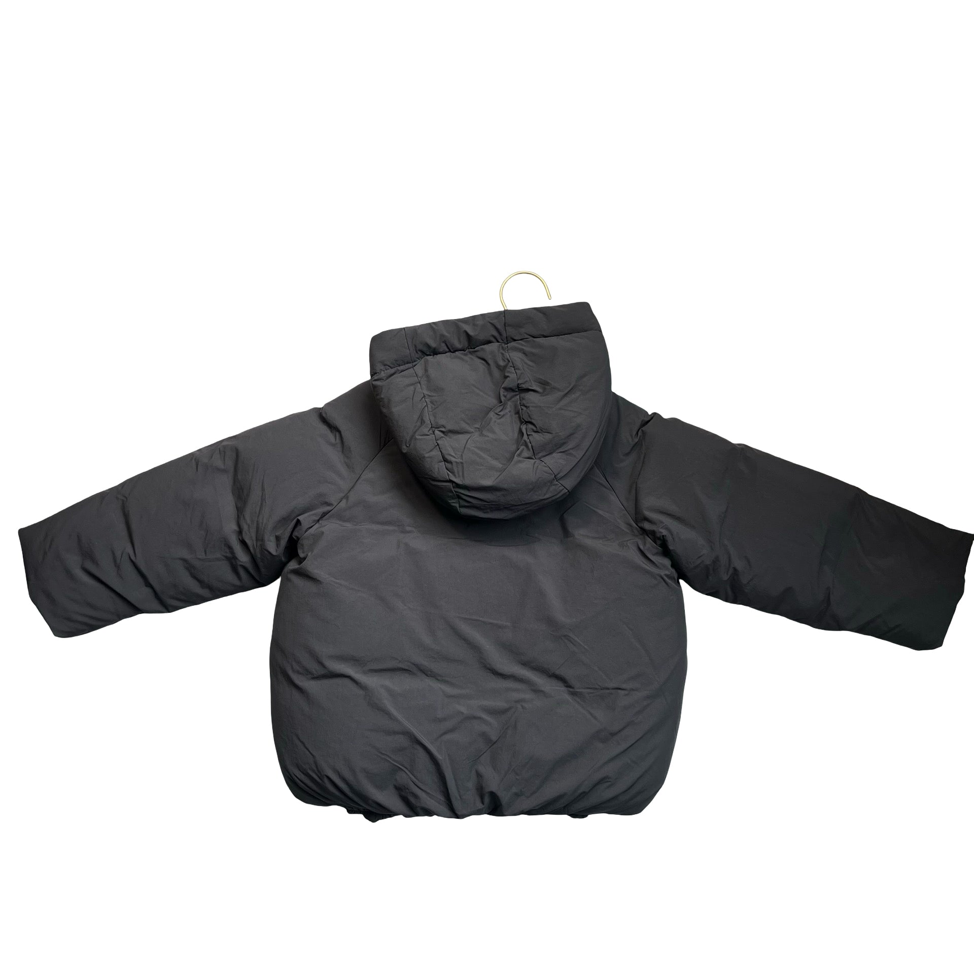 Zara Black Hooded Puffer Jacket - Size 5