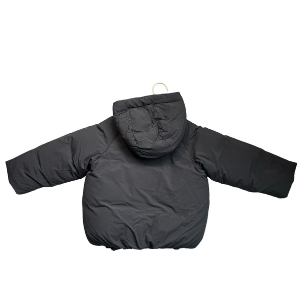 Zara Black Hooded Puffer Jacket - Size 5