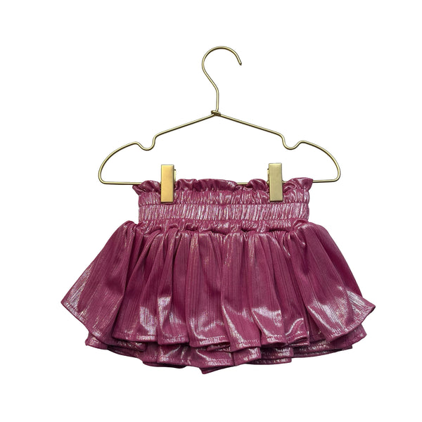 Lola & The Boys Pink Metallic Skort Skirt - Size 4