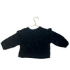Zara Black Velour Ruffle Sweatshirt - Size 12-18 Mo