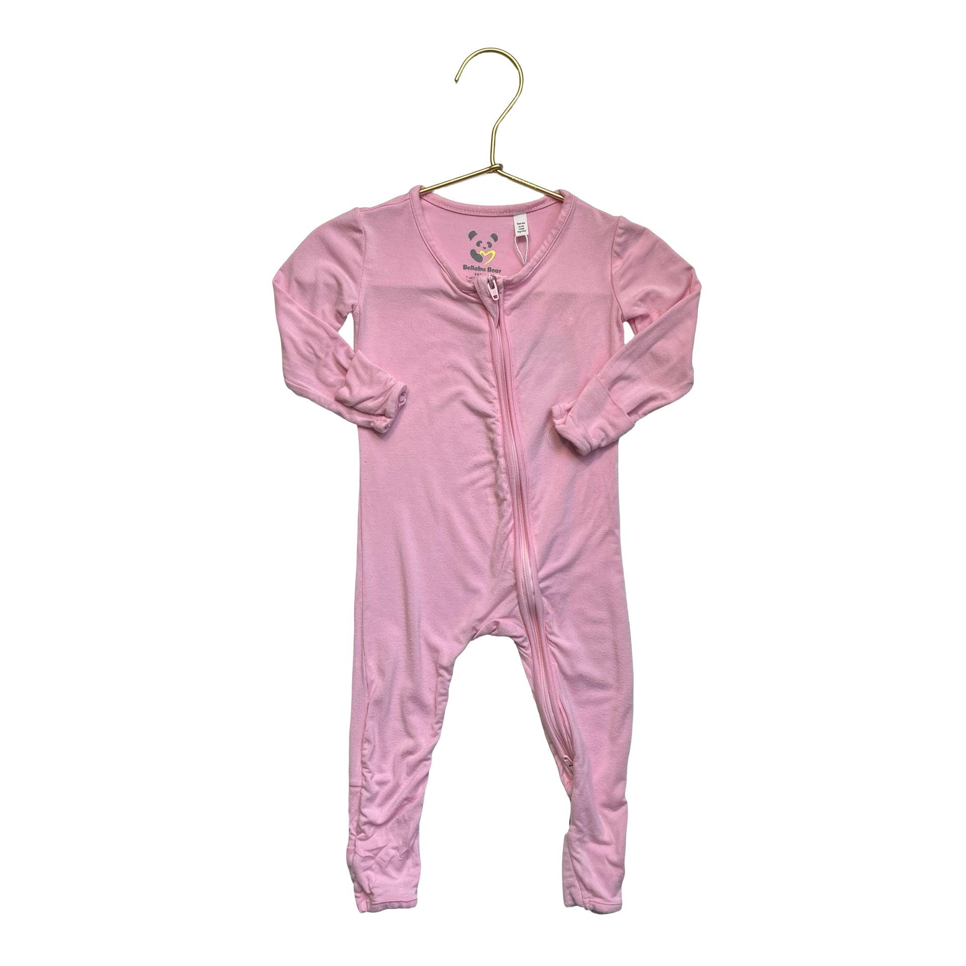 Bellabu Bear Pink One-Piece PJs - Size 6-9 Mo
