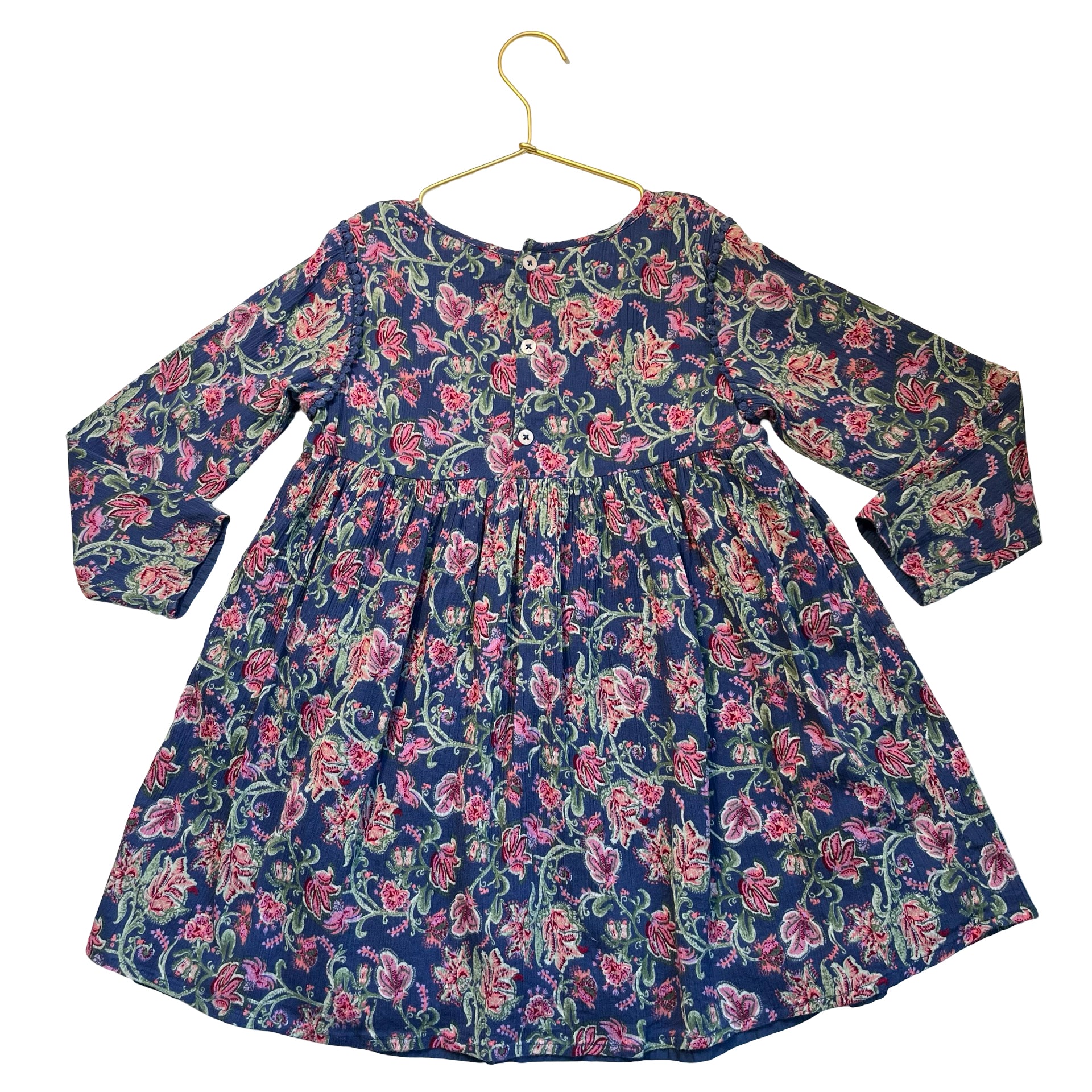 Louise Misha Blue Floral Dress - Size 6Y