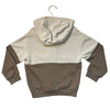 Mayoral Ivory & Tan Zip-Up Hooded Sweatshirt - Size 5
