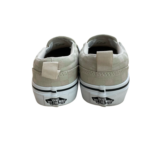 Vans Asher Taupe Check Sunflower Slip-On Sneakers New in Box - Size 13