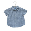 Old Navy Blue & White Striped Button Down Shirt - Size 18-24 Mo