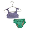 Old Navy Metallic Green & Lavender Bikini Swim Suit - Size 18-24 Mo