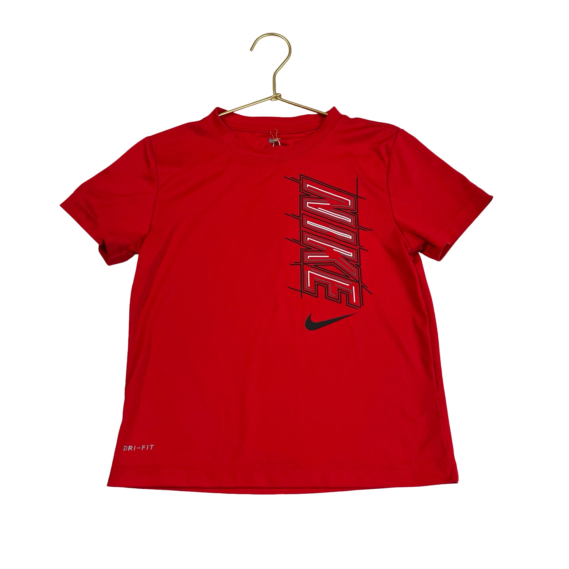 Nike Red Logo Athletic T-Shirt - Size 7