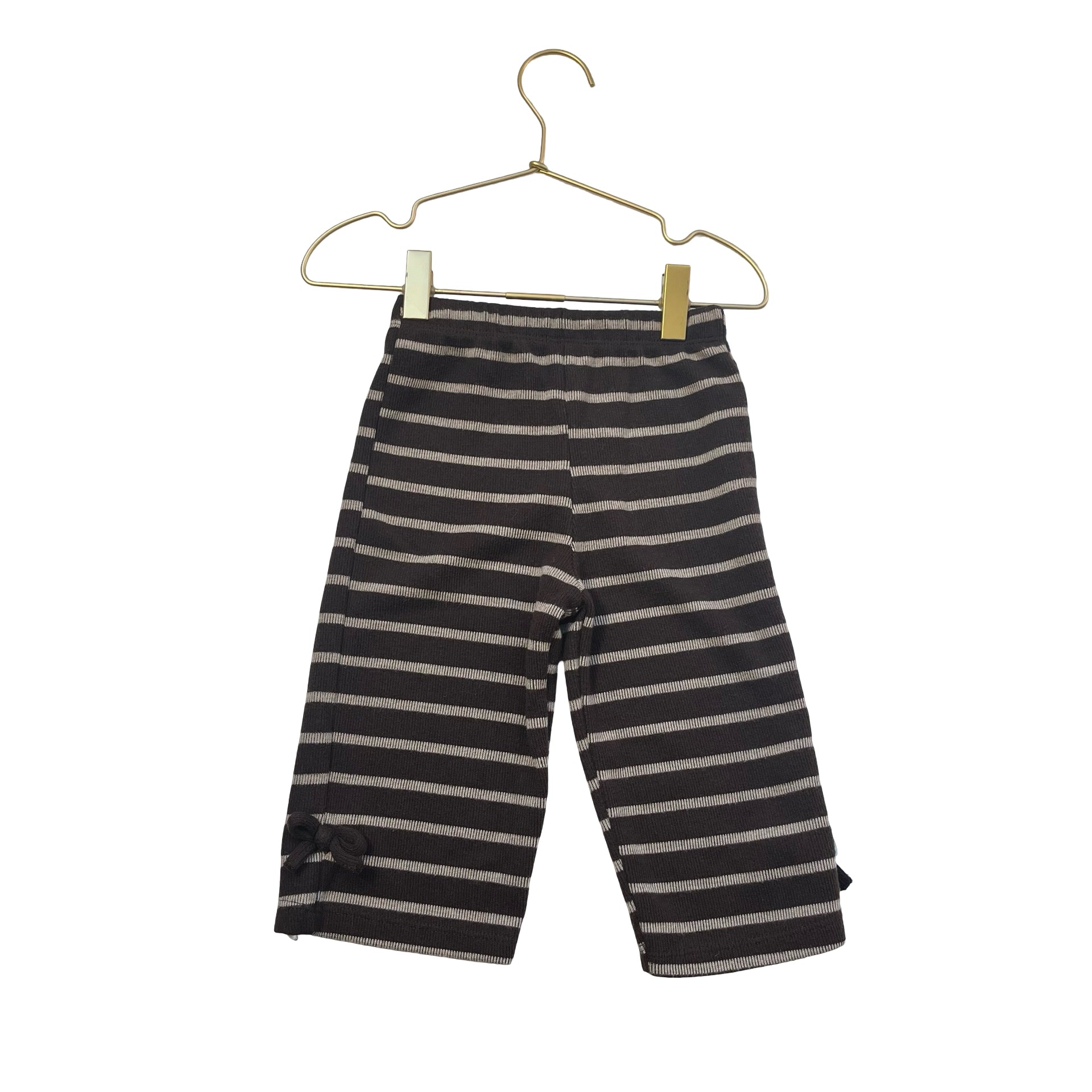 Zara Brown & Tan Wide-Leg Knit Pants - Size 1.5Y