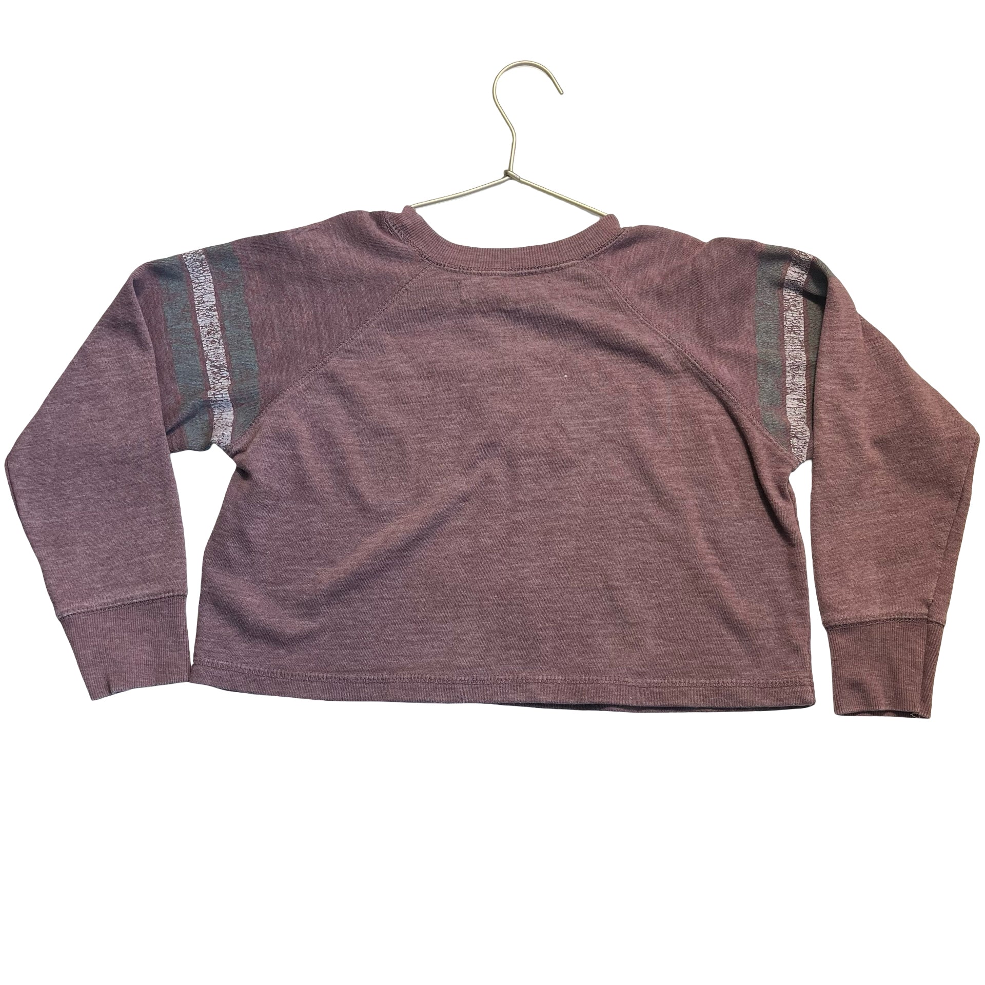 Vintage Havana Plum Vintage Wash 'Brooklyn' Cropped Sweatshirt - Size S 7-8