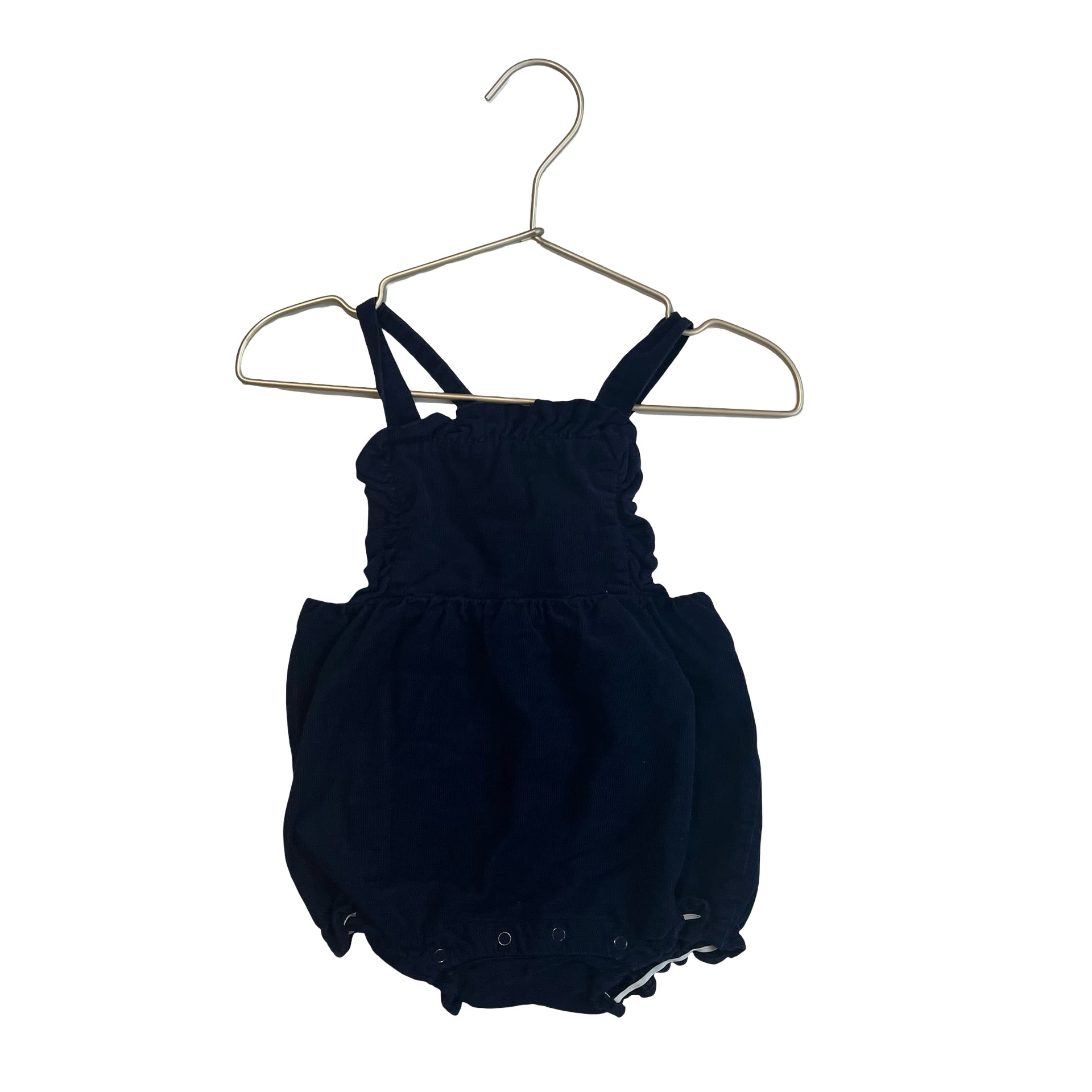 Janie and Jack Navy Corduroy One Piece Bubble - Size 12-18 Months